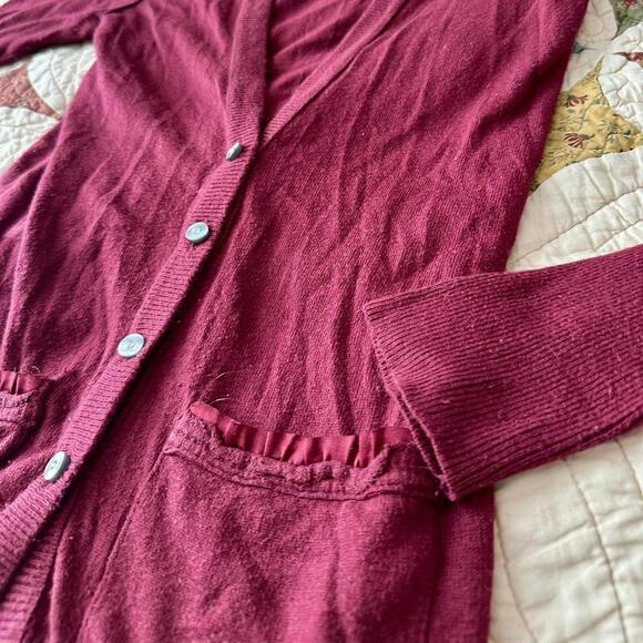 Vintage Y2K burgundy maroon Hollister Co. cardigan Bella swan vibes - Picture 2 of 7